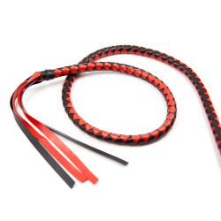 Kiotos Long fouet Whip Duo 190cm Noir et Rouge